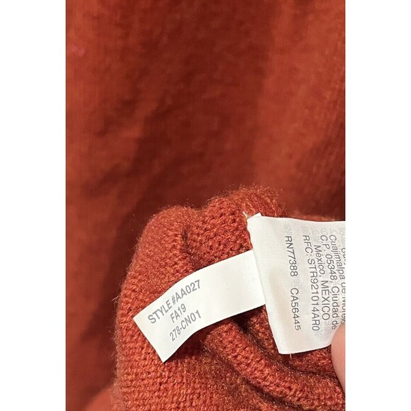 J.Crew Sweater Men’s XL LambsWool CrewNeck Pumpkin Orange Autumn Preppy - Picture 5 of 7